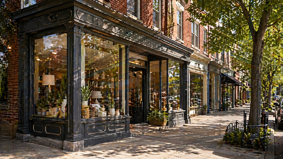 Lokal handlowy z rynku wtórnego w starszym budynku miejskim z witryną sklepową, przy zadbanej ulicy w dojrzałym otoczeniu.